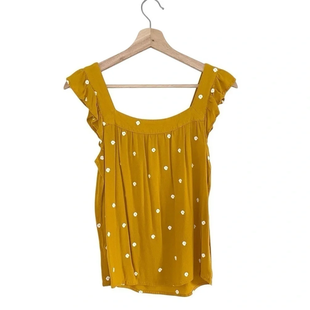 Universal Thread Ruffle Sleeve Embroidered Floral Top XS - Picture 2 of 7